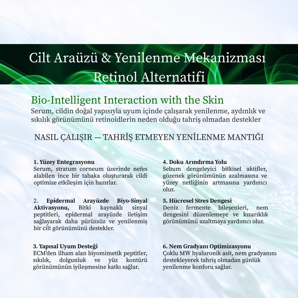 Skin Revitalizing Bio-Serum, CİLT CANLANDIRICI (RETINOL ALTERNATIVE) SERUM 30ML